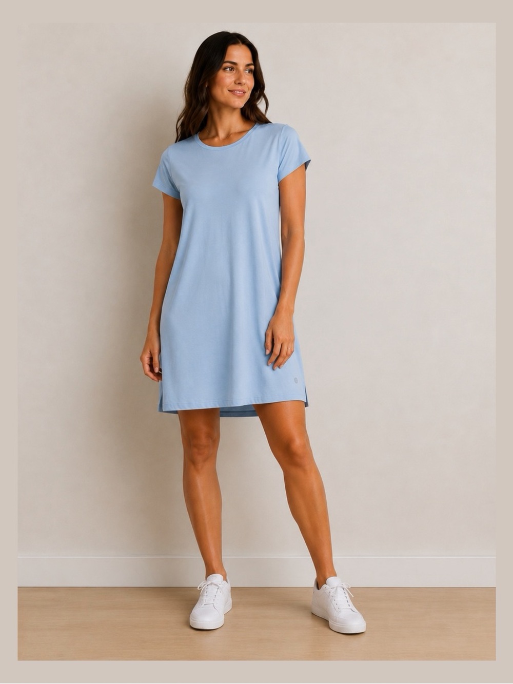 Lululemon Light Blue Short Sleeve t-Shirt Dress